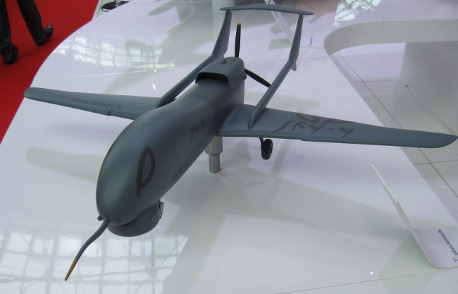 Bezzałogowy samolot Alenia Aeronautica Sky-Y. Powstał do tej pory tylko jeden prototyp tego drona o rozpiętości skrzydeł 9,9 metra i maksymalnej masie startowej 1200 kilogramów